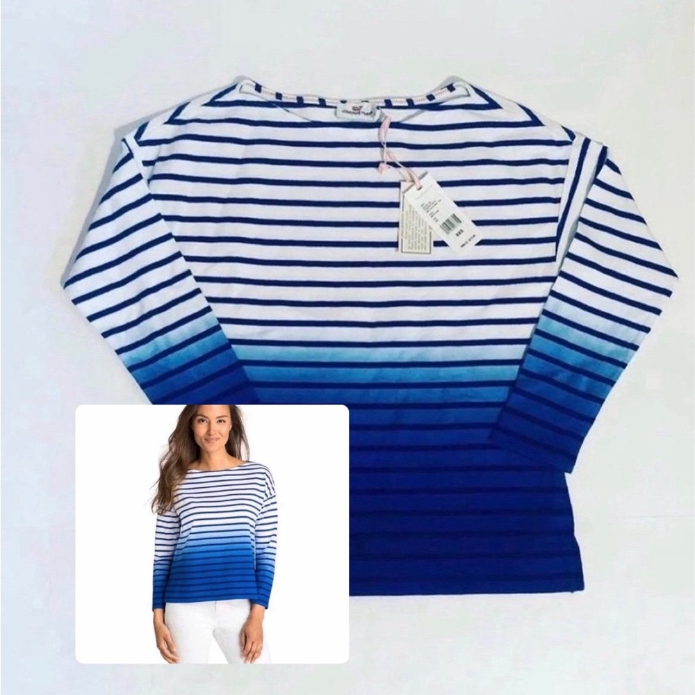 Vineyard Vines Dip Dye Stripe Top Women’s Size XXS